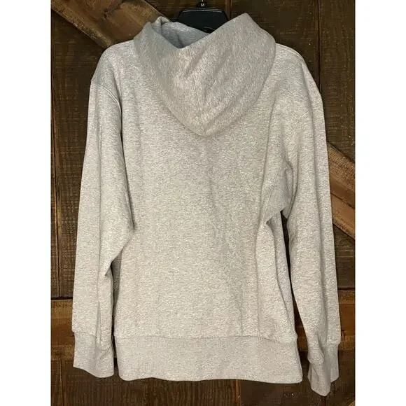 ADIDAS Logo Soft Hoodie Men’s Small Gray Original Center Pocket Athletic NEW - Picture 2 of 8